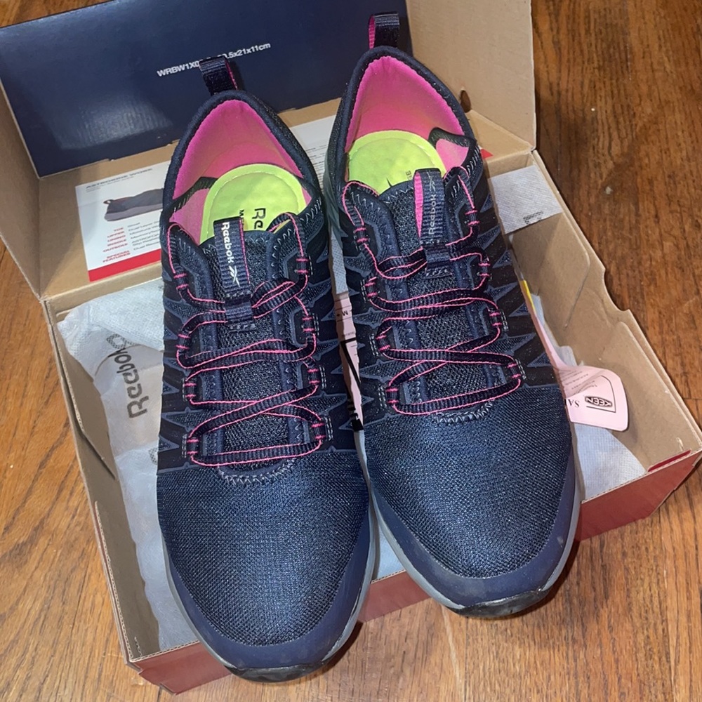 •REEBOK•NWB ASTRORIDE WORK MEMORYTECH MASSAGE FOOTBEED STEEL TOE SHOE SIZE 9.5 - Picture 4 of 16